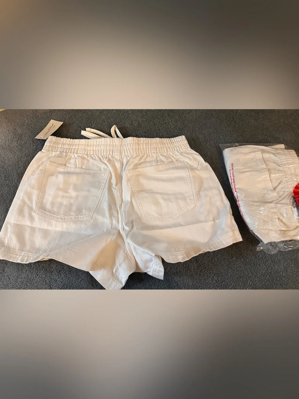 2 pairs Universal Thread White Elastic Waist Shorts with Drawstring - Picture 2 of 3